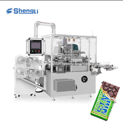 Máquina de embalagem de envelope dobrável de barras de chocolate de alta velocidade personalizada com abastecimento de ar de 0,6Mpa