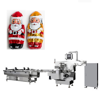 Máquina de embalagem de chocolate com filme de velocidade com controle PLC Velocidade de embalagem 200-300pics/min