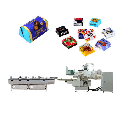 Máquina automática de embalagem de chocolate e alumínio 280ppm velocidade 380V 50Hz