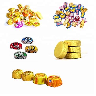 Máquina de embrulhar folhas de chocolate em forma de ovo em forma de bola redonda para material de embalagem de papel