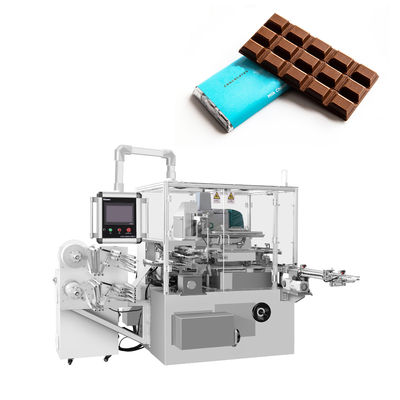 Máquina elétrica de embalagem de papel de barras de chocolate de camada dupla para alimentos e bebidas