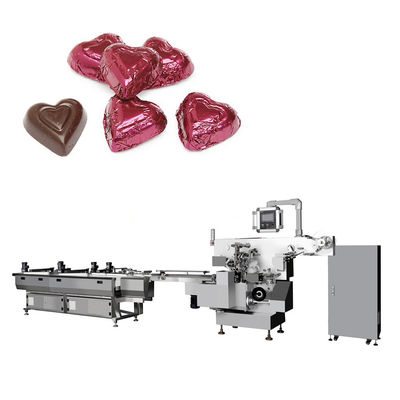 Máquina de embalagem de folhas de chocolate de qualidade alimentar com sistema de controlo de ecrã táctil por servo PLC
