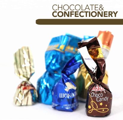 Componentes de núcleo químico Máquina automática de embalagem de chocolate de torção superior