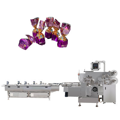 Máquina de embalagem de embalagem horizontal de chave personalizada de prata de chocolate para embalagens de doces